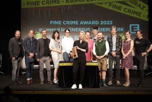Claudia Rossbacher bei der Preisverleihung zum Fine Crime Award 2022